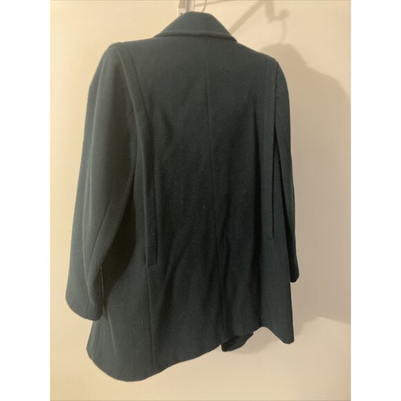 Vintage Wool Pea Coat 82/18 Blend Union Made Emerald Green - Picture 8 of 8